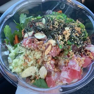 Ahi tuna poke bowl