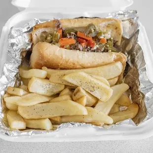 Italian Beef and French Fries