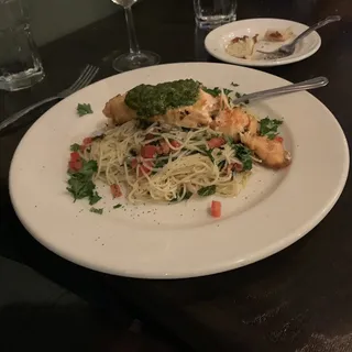 Grilled Salmon and Pesto