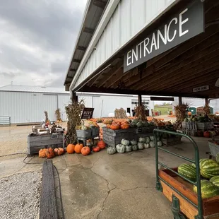 the entrance to the store
