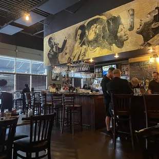 people sitting at the bar