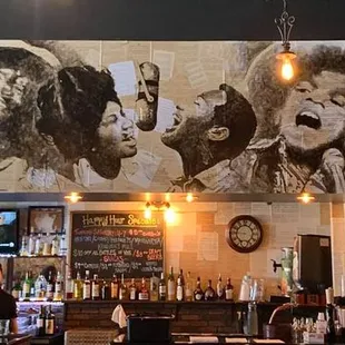 a mural of the band