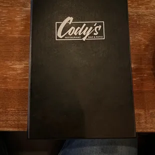Cocktail menu cover
