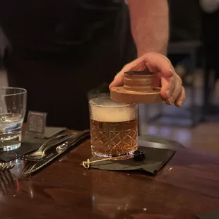 Smoked old fashioned