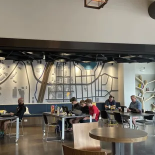 Seating and ambience - cool map in the back