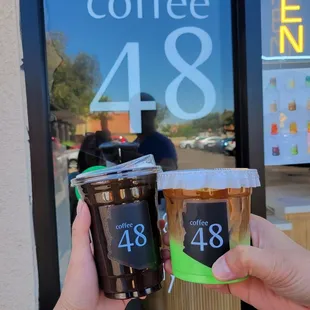 Vietnamese Coffee and Pandan Espresso.
