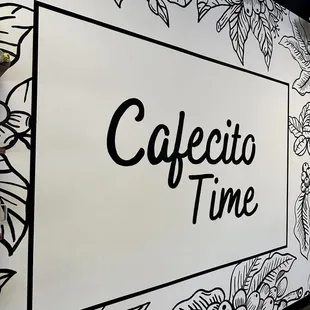 a black and white sign