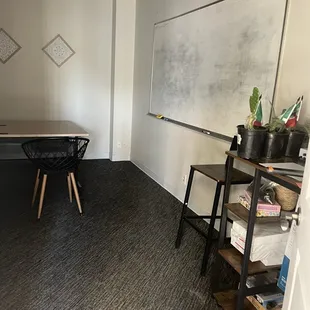 Small room with whiteboard
