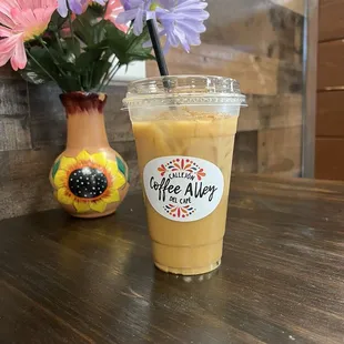 Iced horchata latte (medium size comes with two shots of esprssso!)!