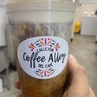 Brown sugar shaken espresso with oat milk