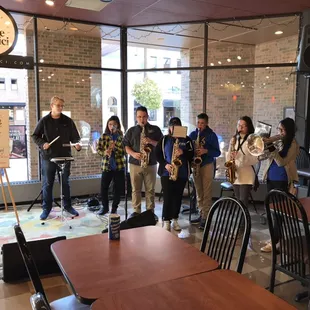 Findlay High School band playing for peanuts (fundraising) Fun!