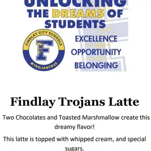 Findlay Trojans Latte!