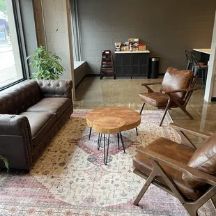 A seating area