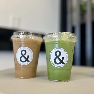 Soy Maple latte &amp; Oat Strawberry Matcha