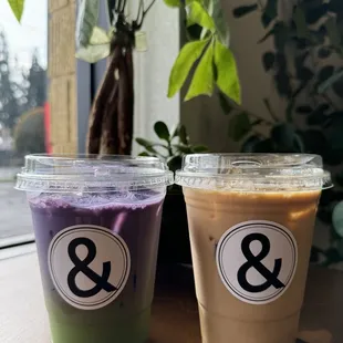 Ube Matcha &amp; Iced Vanilla Latte