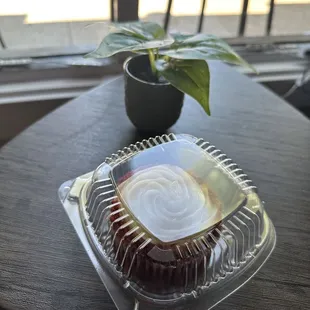 a cupcake on a table