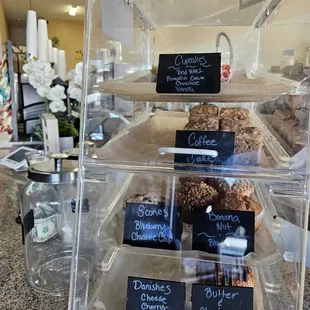 Cupcakes and pastries of the day