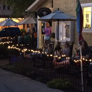 Outside patio to enjoy your coffee or ice cream