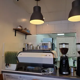 a coffee shop counter