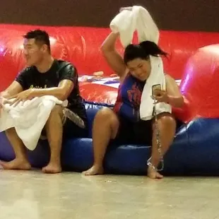 Missed the jelly donut wrestling. :-(