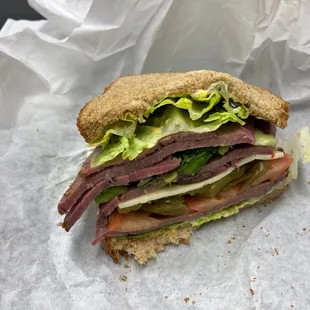 Roast beef from another day- no onion no bacon