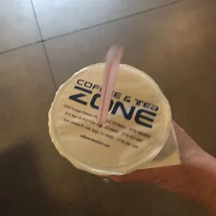 Ice blended Tiramisu with coconut milk