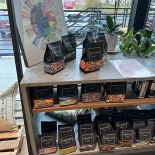 a variety of coffees