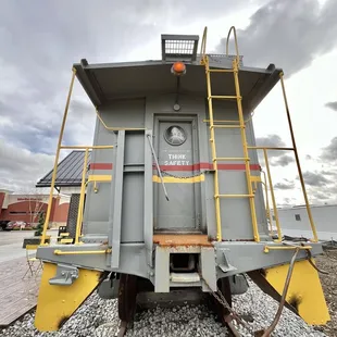 There's a real train caboose here