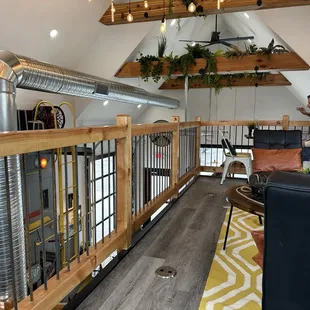 Upstairs lounge area.