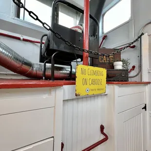 Don't climb on the train