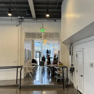 Looking into the coffee shop from the event space.