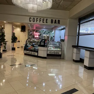 the interior of a coffee shop