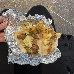 Pathetic "bacon" taco