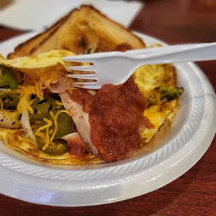 SW Omelet with turkey breadt instead of ham