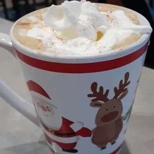 Yep, eggnog latte.  Cheers!