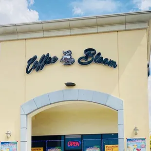 the front of a coffee shop