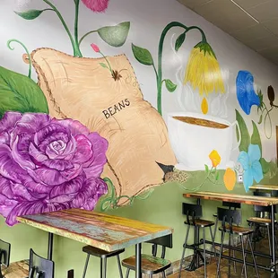 the interior of a coffee shop