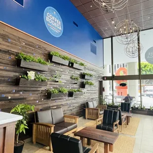 the interior of a coffee shop