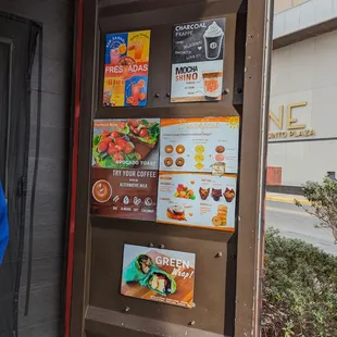 Drink and food menu