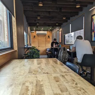 Upstairs seating area