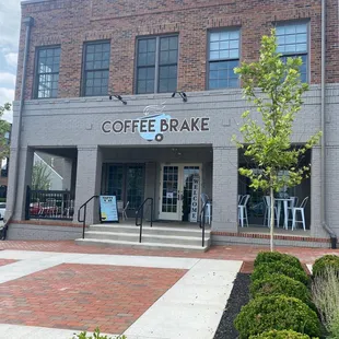 the front of the building