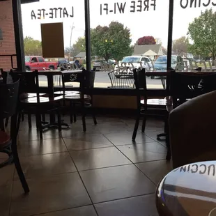 Outdoor seating is available as well