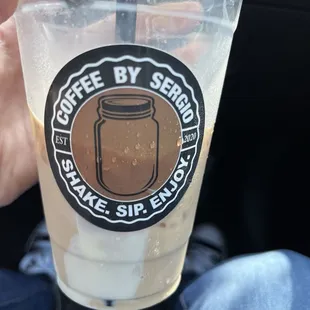 Medium vanilla Carmel iced coffee.