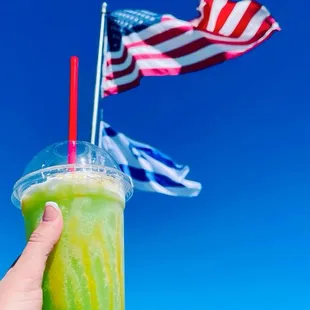 Caramel green apple slushy!