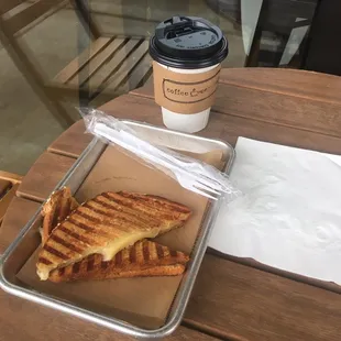 Mocha coffee &amp; grilled cheese