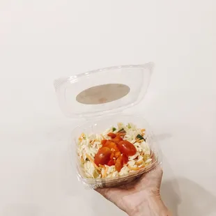 Vegan orzo pasta salad