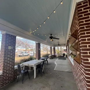 Outside patio seating