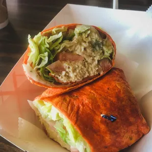 Caesar chicken wrap