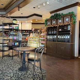 view from one of the booths near the bathrooms