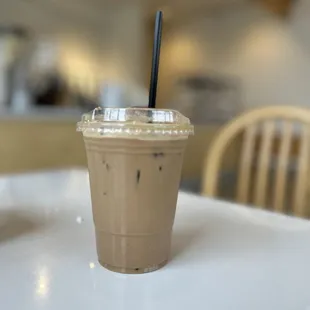 Dirty chai tea latte. The spice is very flavorful.